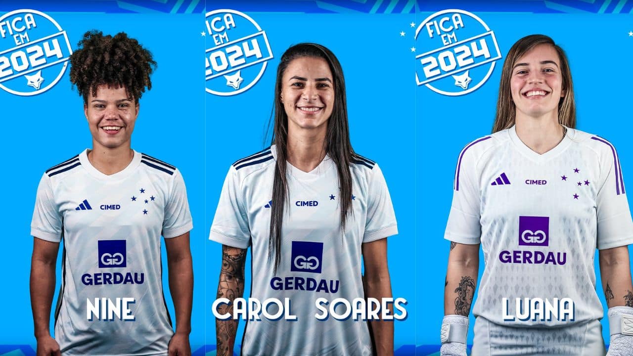 Nine, Carol Soares e Luana renovaram com o Cruzeiro